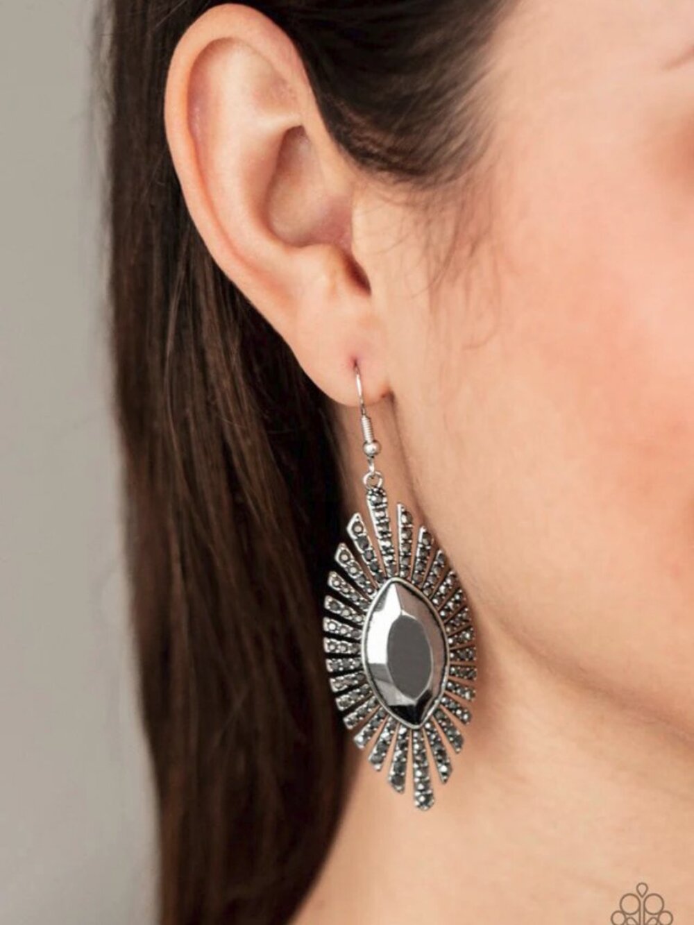 Paparazzi Jewelry - Who Is The FIERCEST Of Them All - Silver Earrings - Vintage